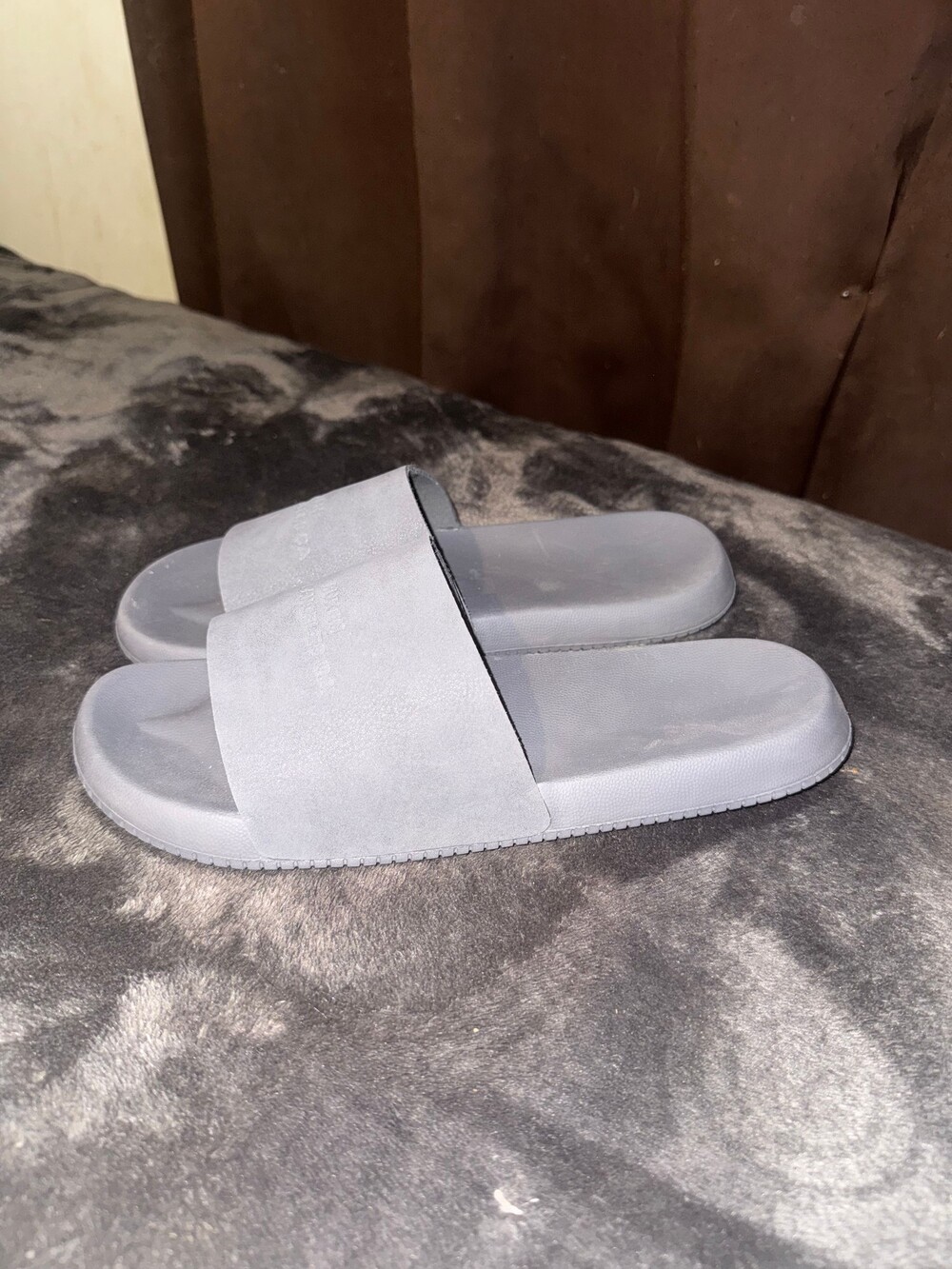 Ruxon Los Angeles Slides Suede Strap rubber sole size 9